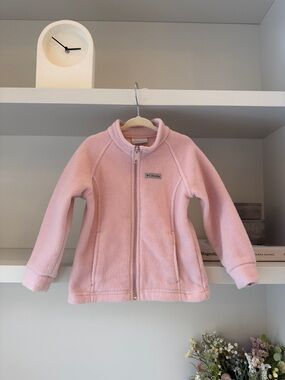 Columbia Light Pink Kids' Full-Zip Fleece Jacket